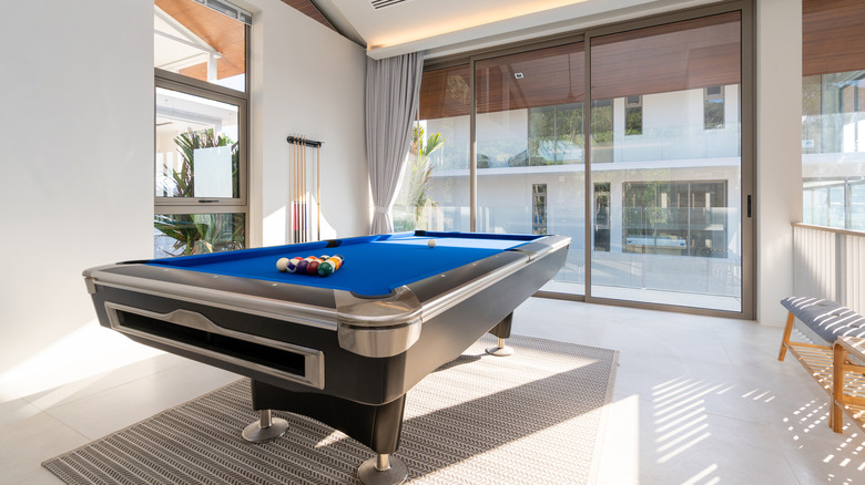 electric blue pool table 