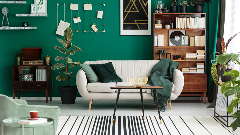 green living room concept