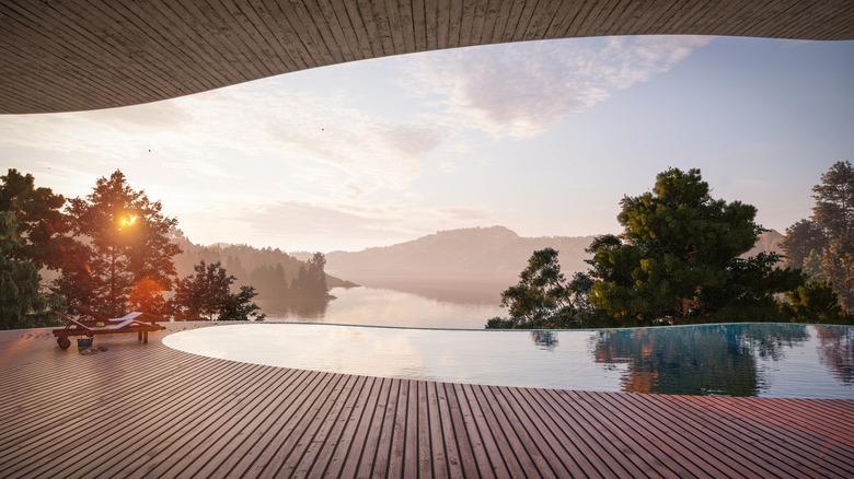 curved covered deck