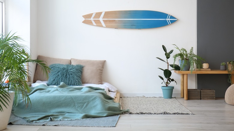 surfboard on wall