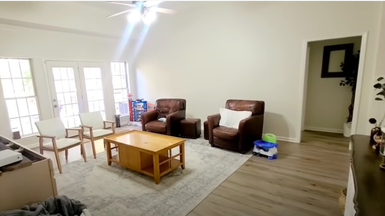 Mismatched living room