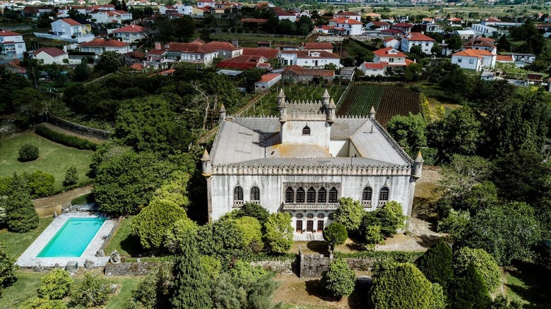 old Portuguese castle with pool