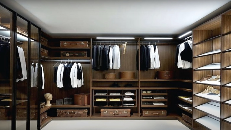 Refined gentleman's walk-in closet