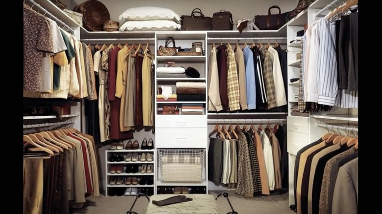 A shared walk-in closet