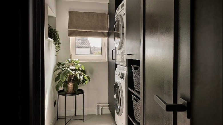 Galley style laundry room