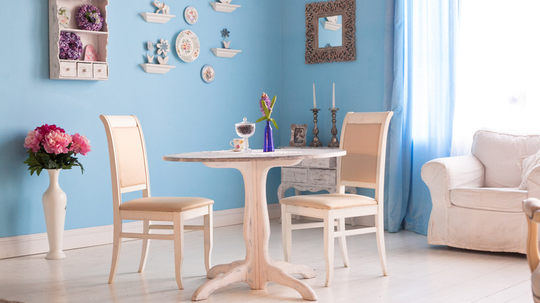 blue dining room 