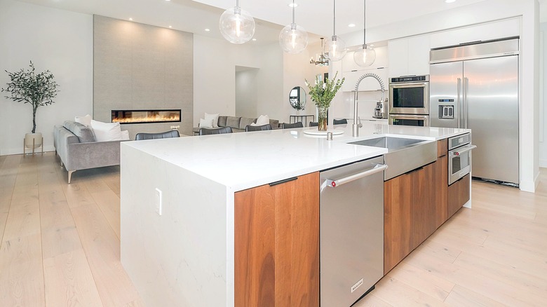 Modern open concept kitchen 