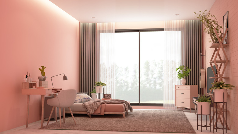 Pink living room