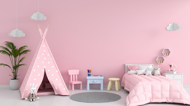 Pink kids bedroom