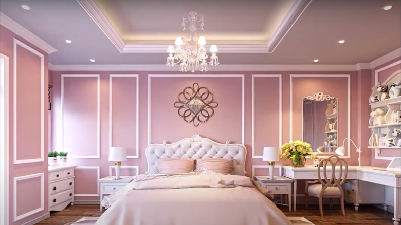 Glam pink bedroom