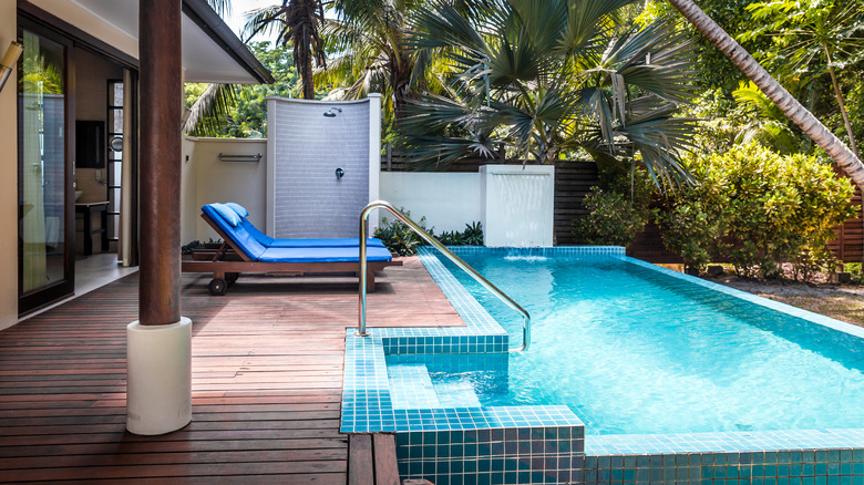 pool outdoor shower 