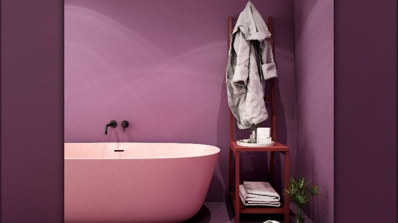 Purple and pink bathroom