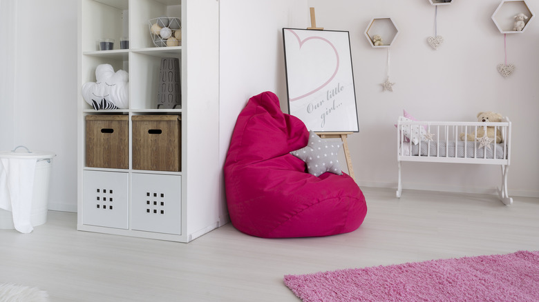 fuchsia bean bag chair