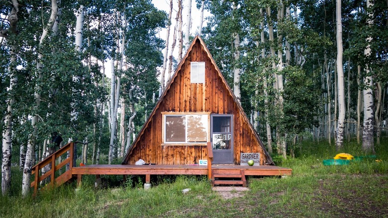 small A-frame cabin