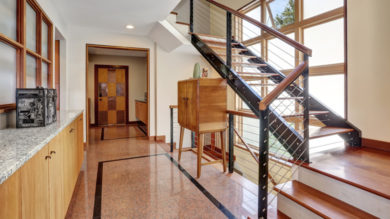 Modern metal staircase