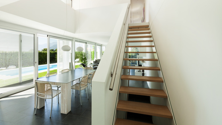 Villa, interior, staircase view