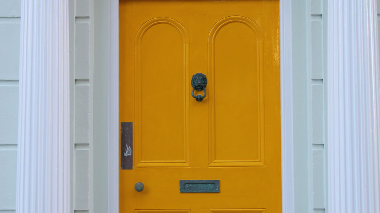 mustard yellow door 