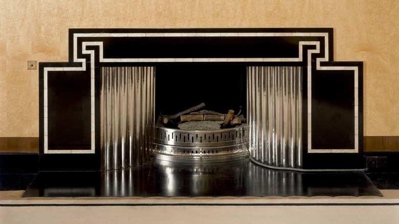 An Art Deco fireplace