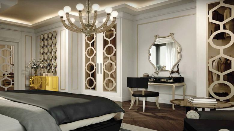 Art Deco bedroom layout