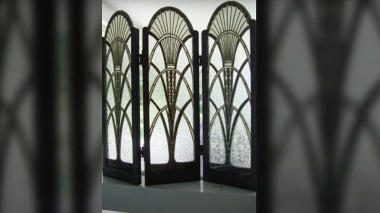 An Art Deco wrought iron screen