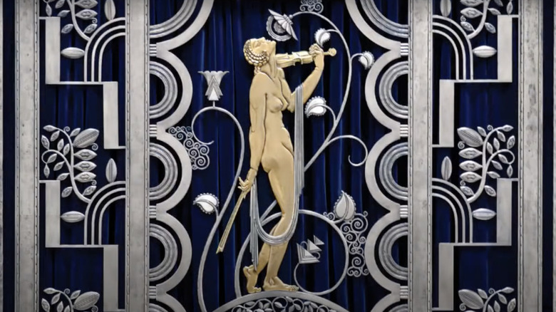 Close up of an Art Deco screen