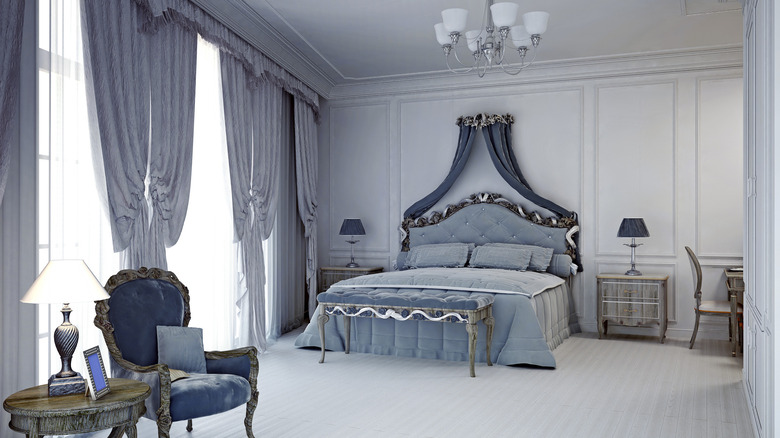 Curtains in a fancy bedroom