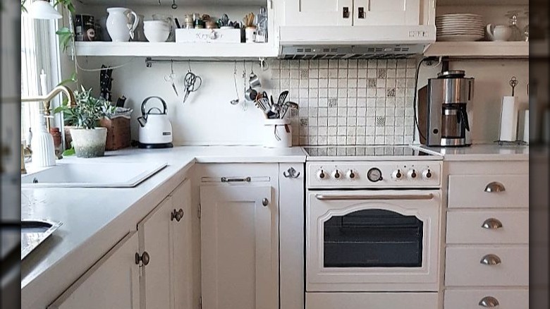 white tiny kitchen