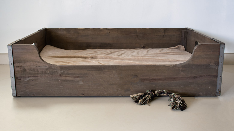 wooden bed for dogs