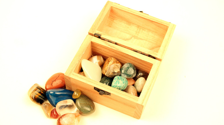 gemstones in a chest