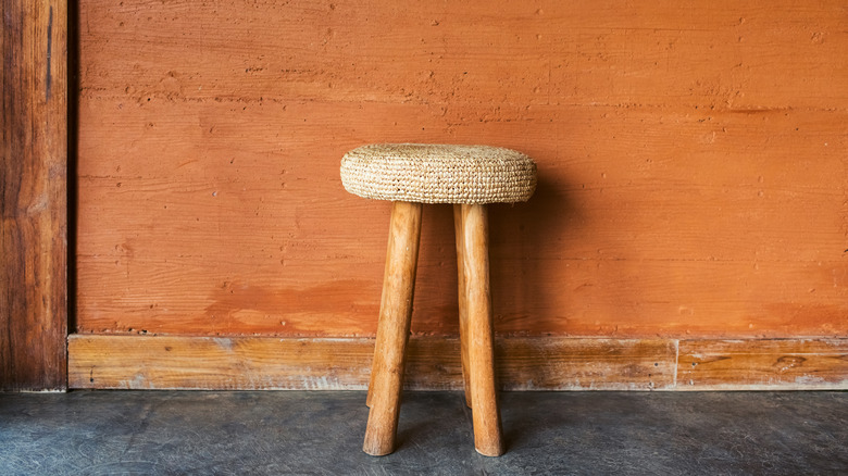 rustic design stool
