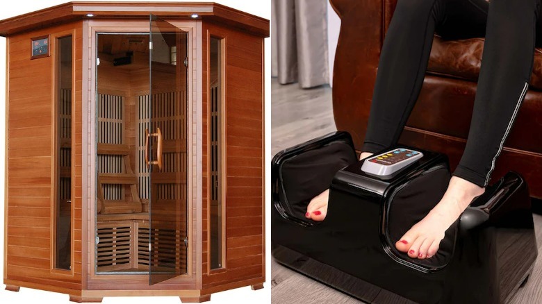 Sauna and foot massager