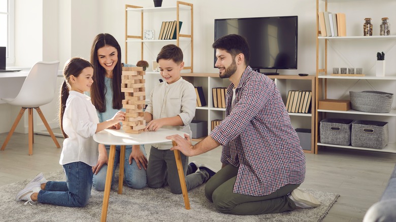 family playing 