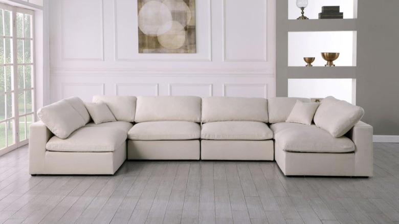 white sectional