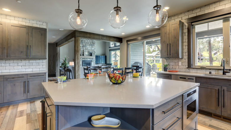 modern kitchen island focal point