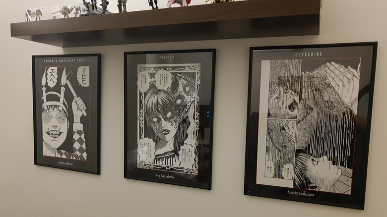 Framed horror anime artwork