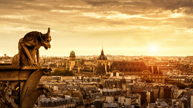 gargoyle and skyline