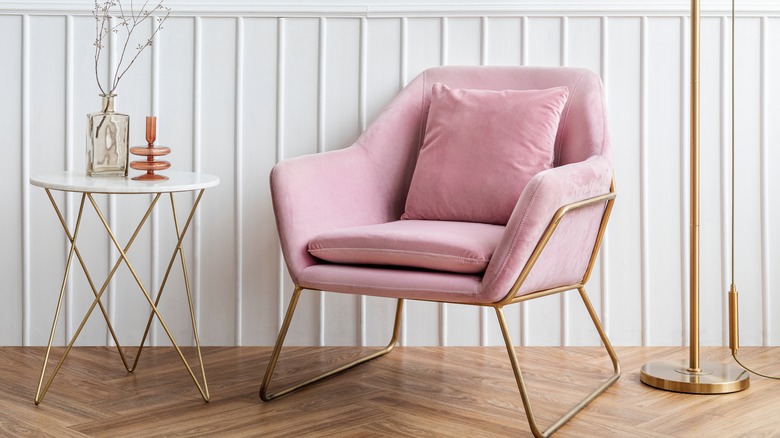 pink pastel chair