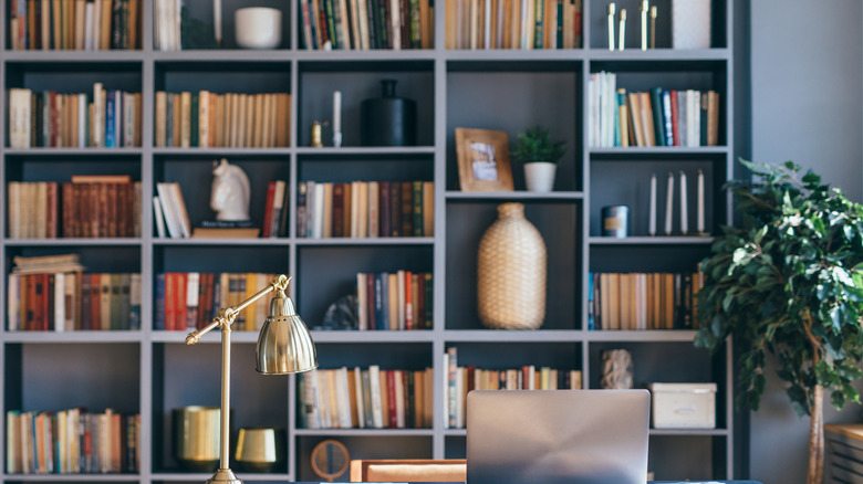 Bookshelf in home