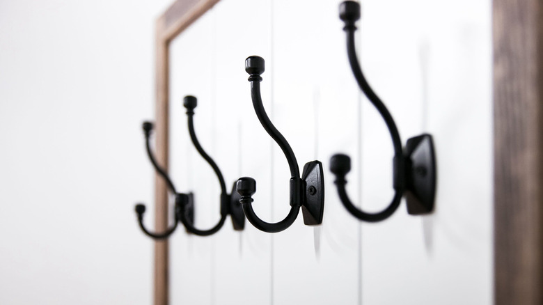 black wall hooks for coats