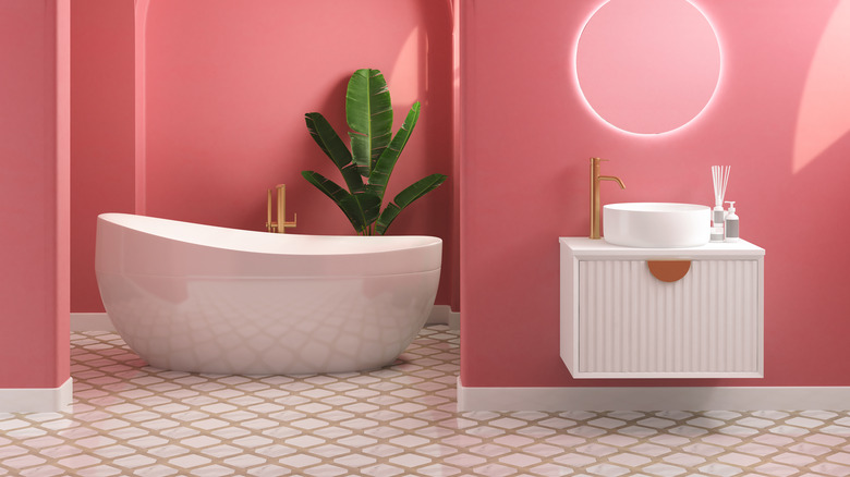 pink bathroom