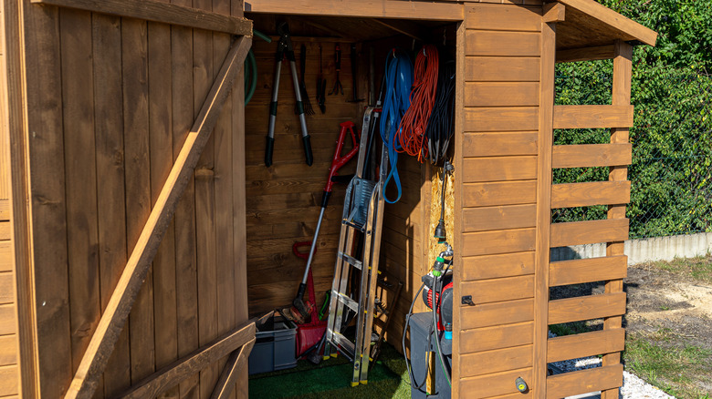 Items stored in shed