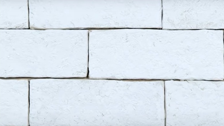 bricks made of egg cartons