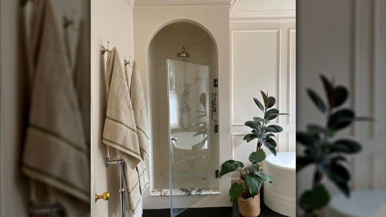 arched shower