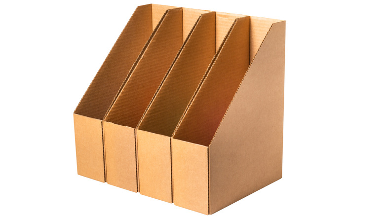 Partitioned cardboard organizer