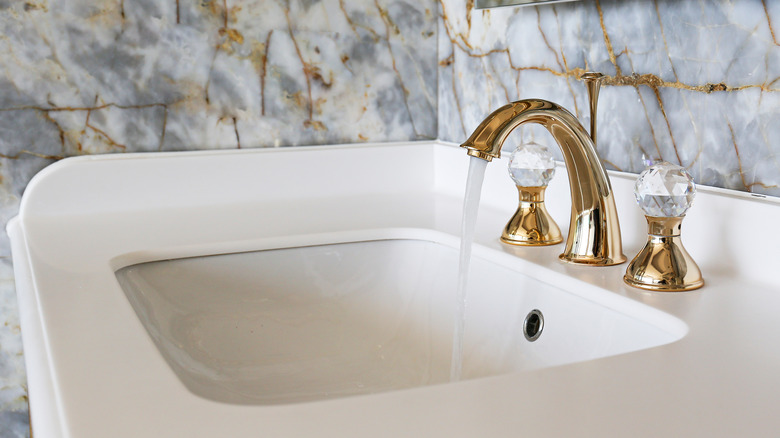 French gold sink faucet