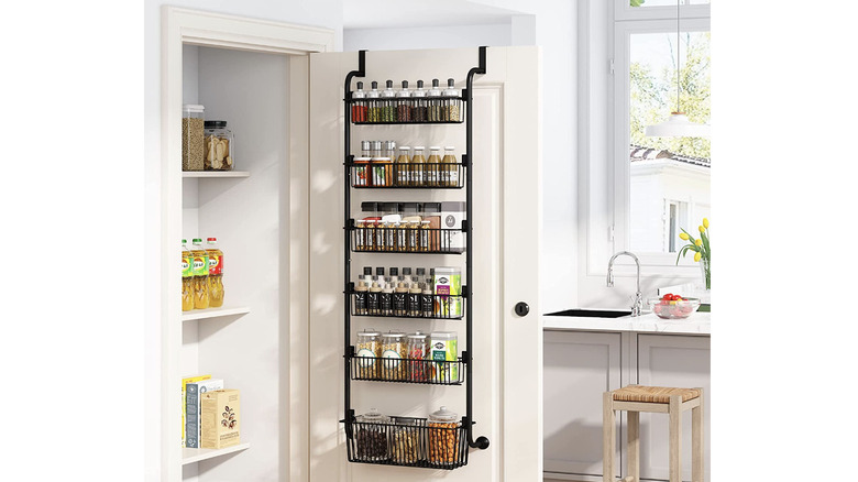 hanging rack on pantry door