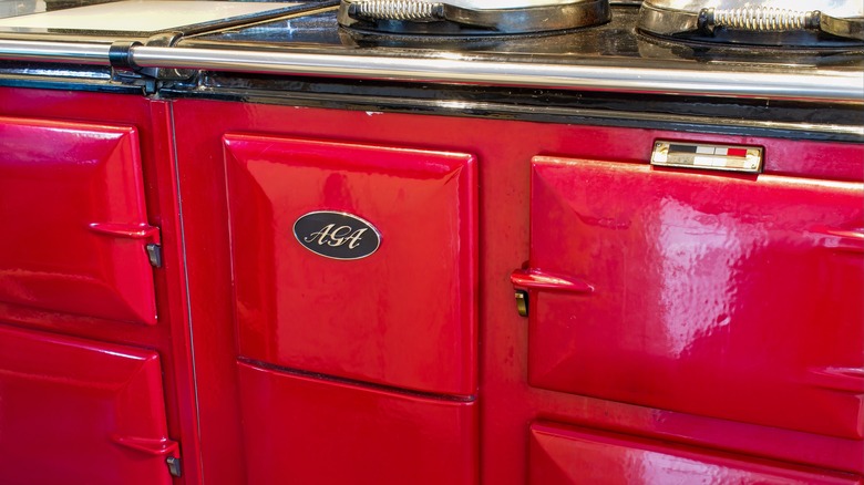 red aga range oven