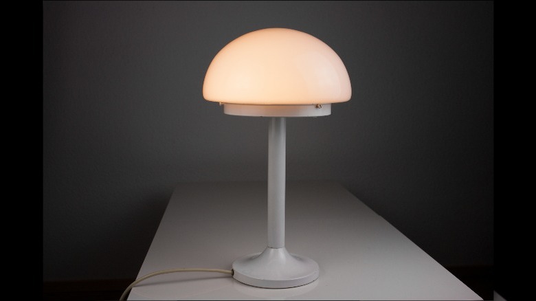 geometric mushroom lamp