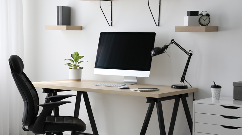 table lamp on desk