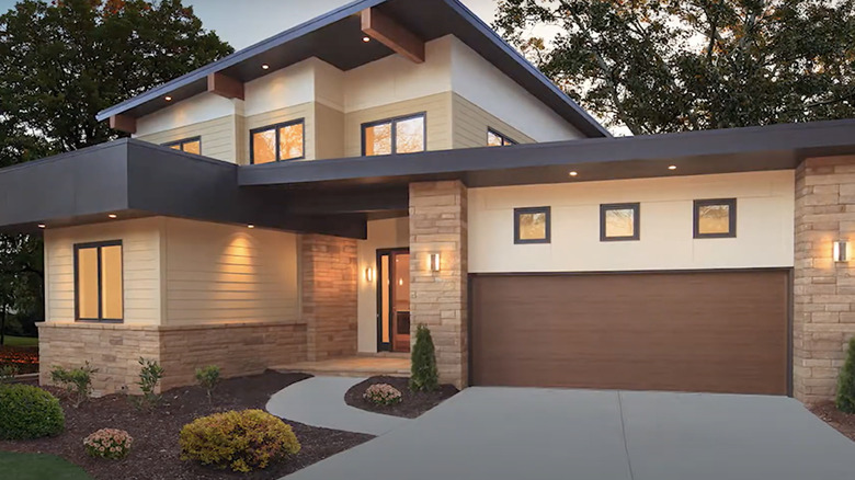 modern style garage door